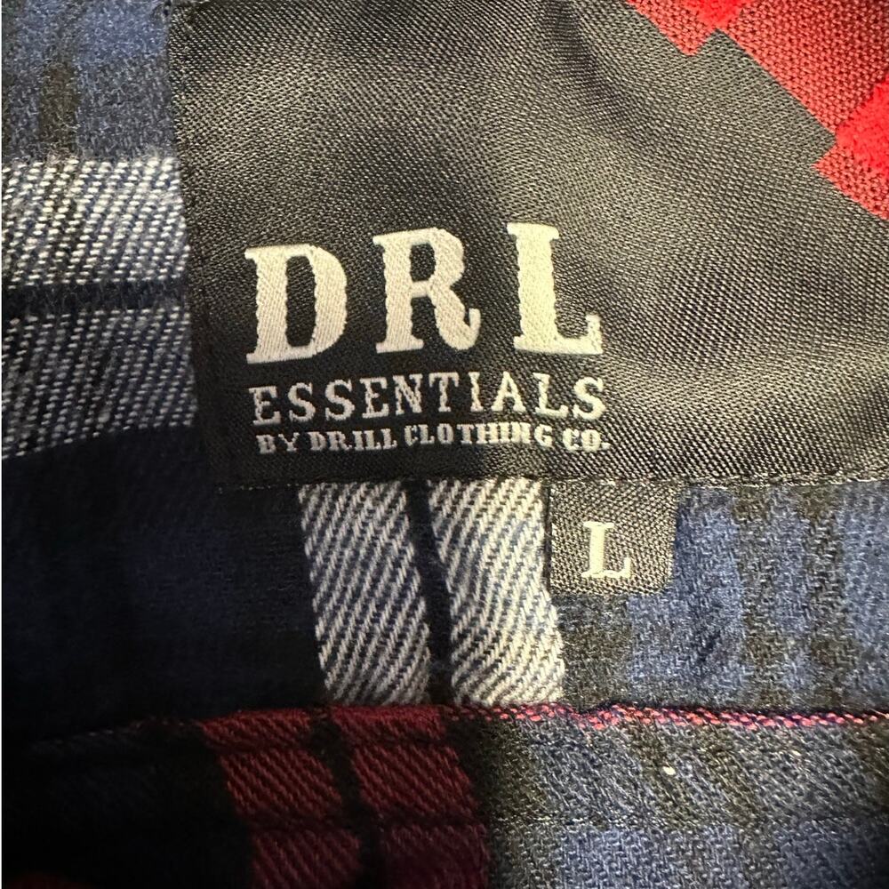 Dlr Essentials Mixed Plaid Flannel Button Down Sh… - image 3